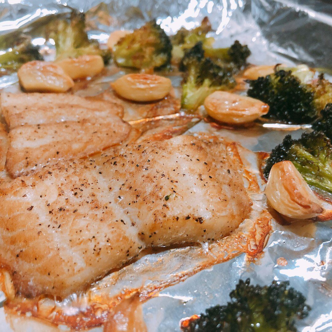 baked fish dinner