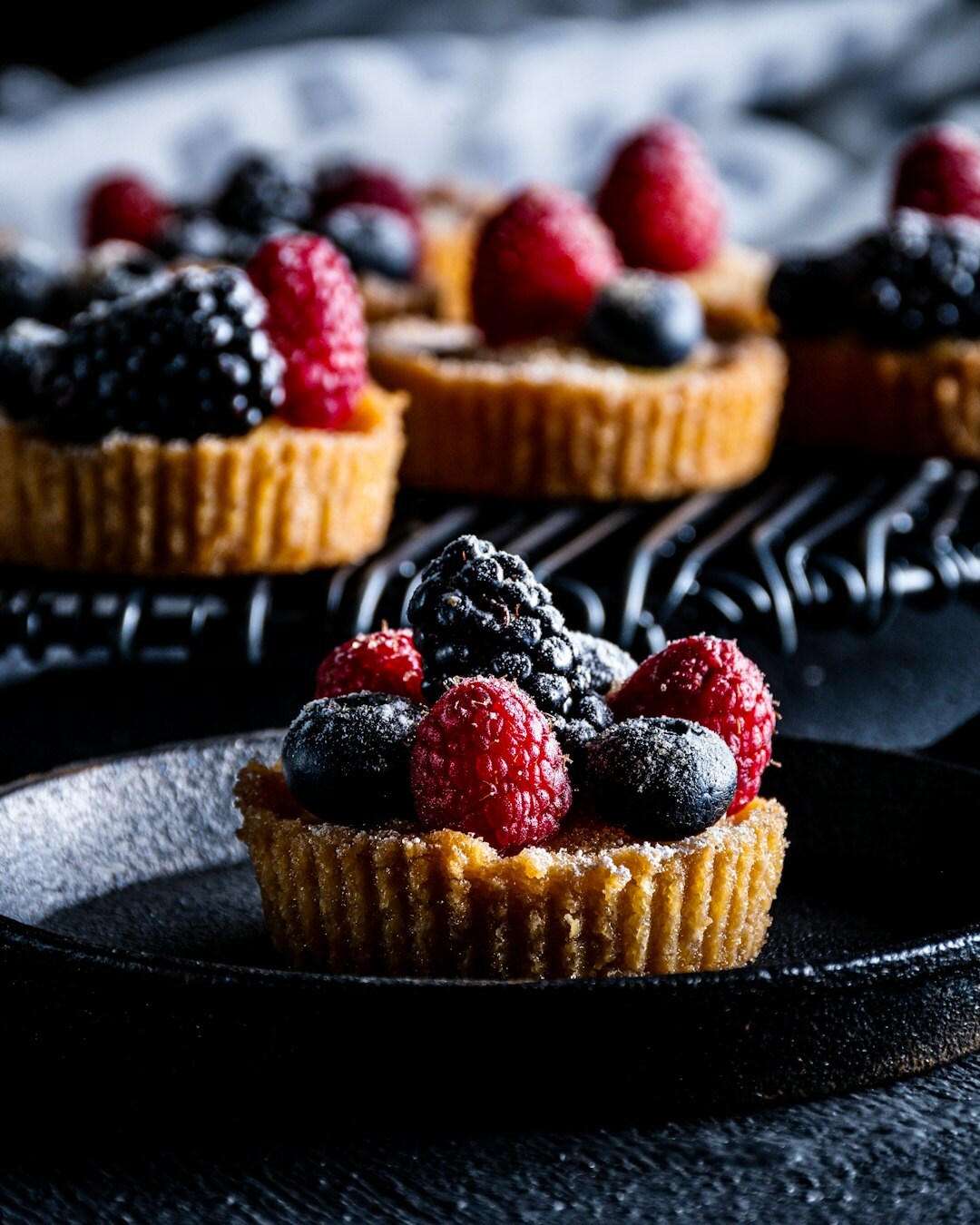 fruit tart with berries